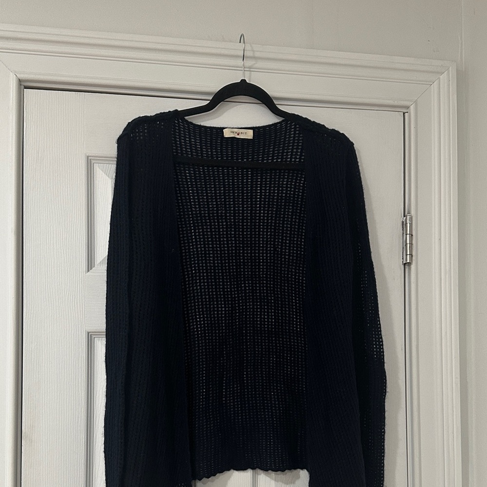 Inhabit Navy Open Knit Cardigan - Picture 6 of 12